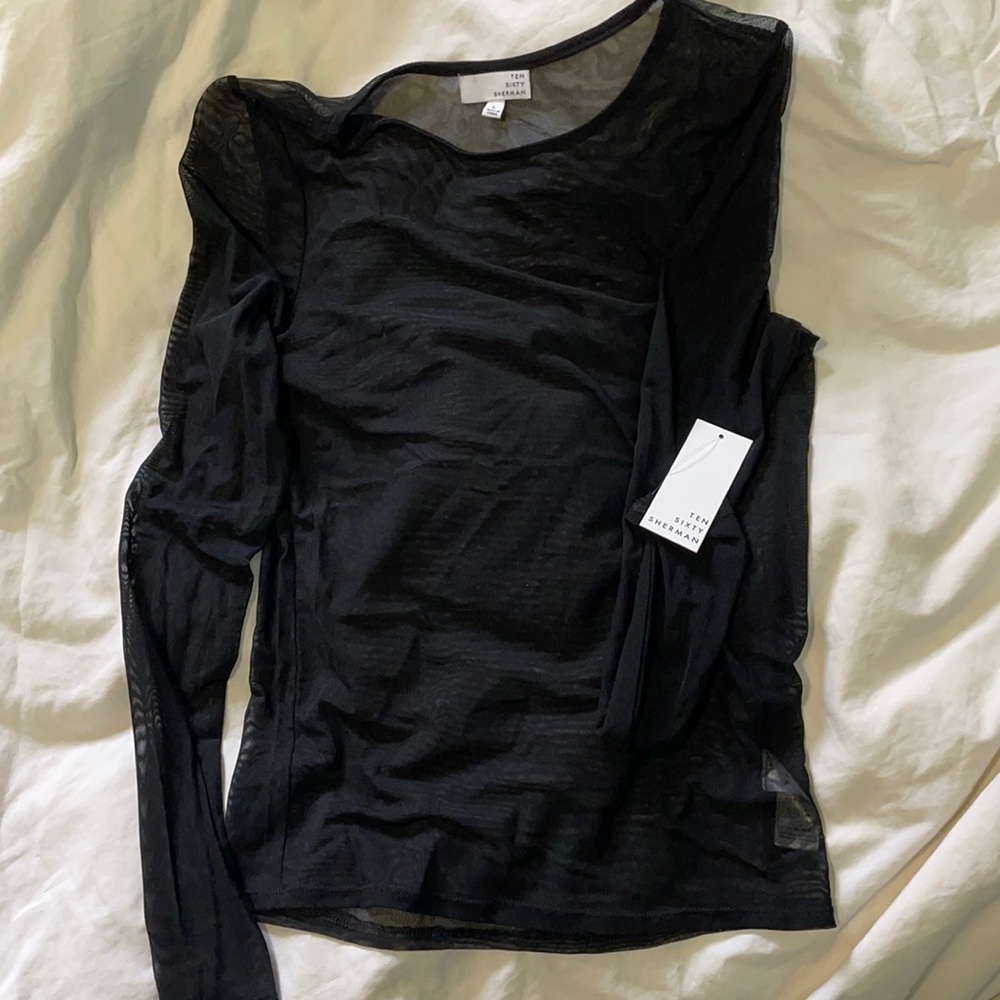 Long sleeve sheer shirt. Brand new. Black
